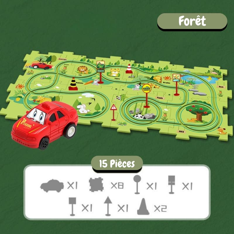 KiddyTrack™ - Circuit Puzzle éducatif