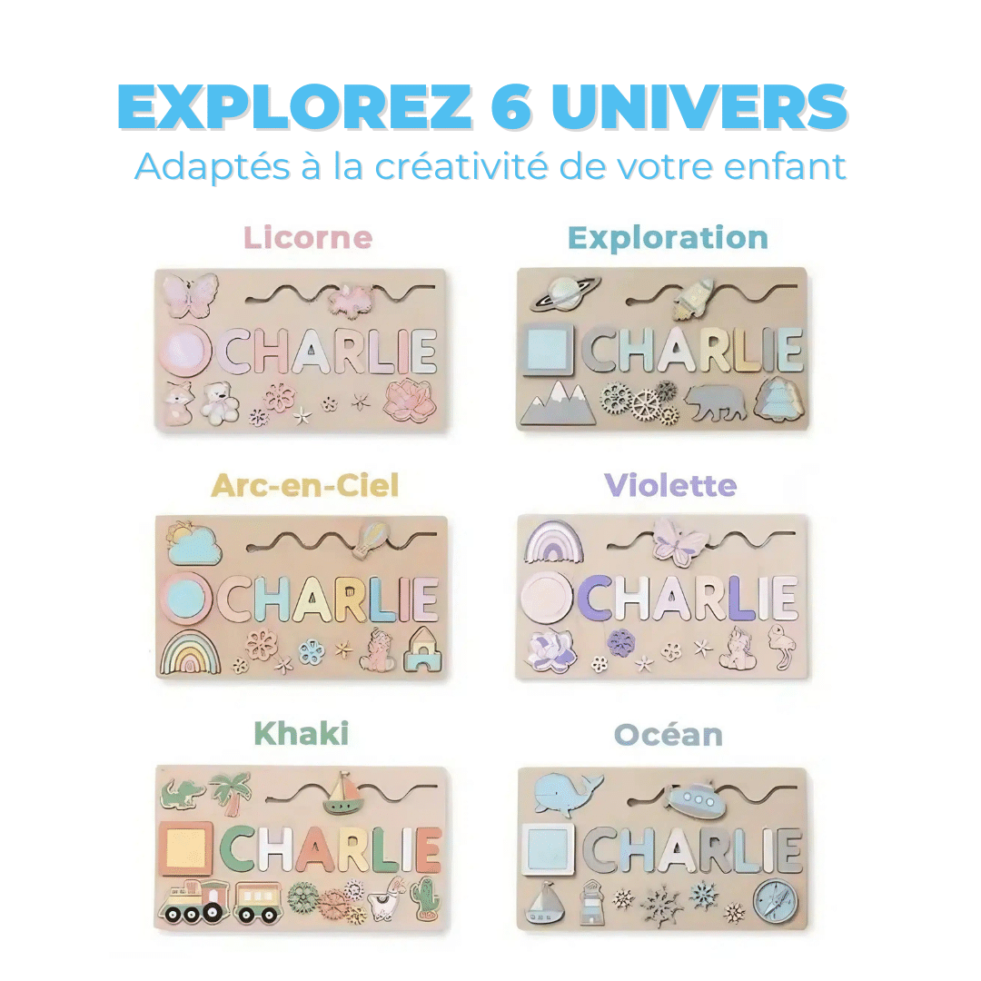 Puzzle Prénom Personnalisé en Bois